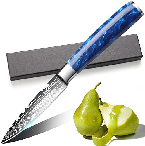 SUDUN Profesyonel Soyma Bıçağı 3.5 inç Küçük Mutfak Bıçağı Ultra Keskin Alman Paslanmaz Çelik 7Cr17Mov Meyve ve Sebze
