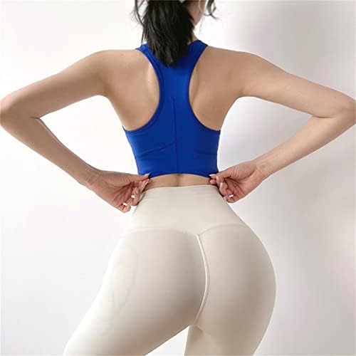 Kadınlar için LEPSJGC Spor İç Çamaşırı, Şok Emici Sırt Yoga Sutyeni Koşu Tank Topunun Dışında Giyilebilir (Renk: mavi,