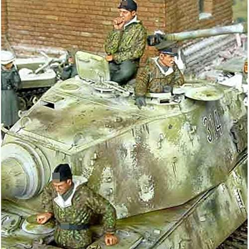 Goodmoel 1/35 İKINCI dünya savaşı Tankı Asker Reçine Şekil (3 Kişi, Tank Yok) / Demonte ve Boyasız Asker Minyatür