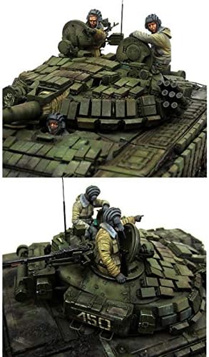 Goodmoel 1/35 İKINCI dünya savaşı Rus Tankı Asker Reçine Şekil (3 Kişi, Tank Yok) / Demonte ve Boyasız Asker Minyatür
