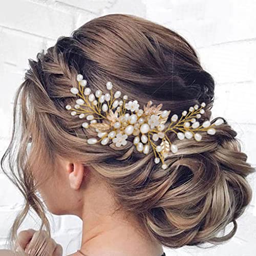 Asooll Inci Gelin Düğün Saç Tarak Altın Kristal Gelin Saç Klipleri Kristal Postiş Çiçek saç aksesuarları Kadınlar