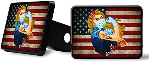 QINGHHE Hemşire ile ABD Bayrağı römork bağı Kapak Plug-Fits 2 Alıcıları