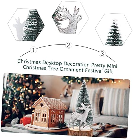 Toyvıan Noel Ren Geyiği Süs Ofis Masası Süslemeleri Yemek odası masası Dekor Raf Dekor Öğeleri Yapay Masa Ağacı Mini