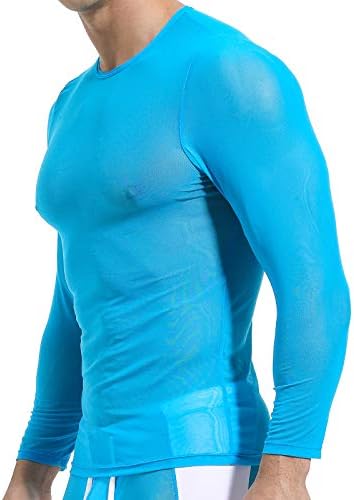Aııhoo erkek See-Through Mesh Nefes Spor Sıkıştırma Gömlek Egzersiz Koşu Boks Atlet Yelek Giyim