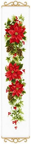 RİOLİS-Atatürk Çiçeği-Sayılan Çapraz Dikiş Seti-7½ x 35½ 14 Sayım 18 Renk