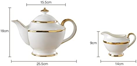 ZLXDP Altın kakma kemik çin çay seti Avrupa tarzı seramik kahve seti Porselen çay bardağı demlik çay seti sete Hediyeler