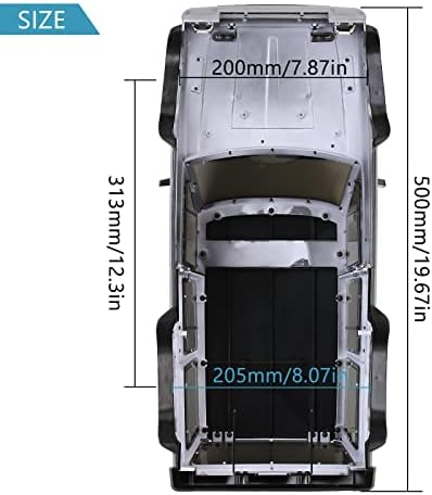 INJORA Sert Plastik 12.3 İnç/313mm Dingil Mesafesi Cherokee Vücut Araba Kabuk için 1/10 RC Paletli Eksenel SCX10 ve