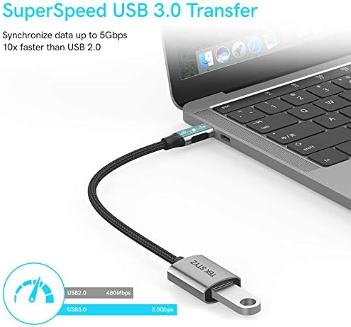 Tek Styz USB-C USB 3.0 Adaptörü, Lava Agni 5G OTG Tip-C/PD Erkek USB 3.0 Dişi Dönüştürücünüzle uyumludur. (5Gbps)