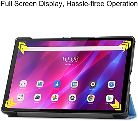 Tablet PC Kılıf Kılıf ile Uyumlu Lenovo Tab K10 Kılıf 10.3 inç TB-X6C6F TB-X6C6X TB-X6C6NBF İnce Üç Katlı Standı Akıllı