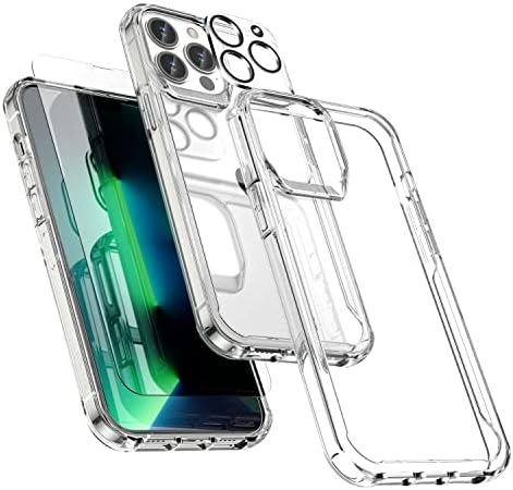 ORETech iPhone 13 Pro Kılıf için Tasarlanmış, [2 x Temperli Cam Ekran Koruyucu] [1 x Kamera Lens Koruyucu] [Sararmayan]Koruyucu