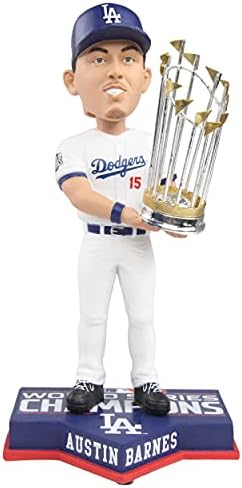 Austin Barnes Los Angeles Dodgers 2020 Dünya Serisi Şampiyonları Bobblehead MLB