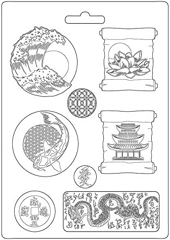 Stamperia International Stamperia-Yumuşak Kalıp-Japonya'da Sir Vagabond-Tabaklar, A4, Beyaz