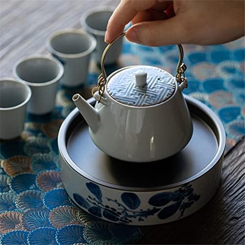 KUTDYK 190 ML retro mürekkep boyama demlik seramik çaydanlık seti tek ürün çaydanlık su ısıtıcısı çay seti