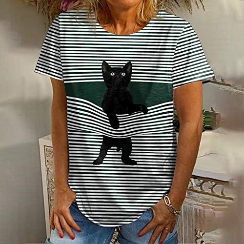 Gevşek Fit kadın Seksi Kısa Kollu Moda Eğlenceli Baskı Hayvan günlük t-Shirt. Yaz Kadın Bluz Kadın Tişörtleri