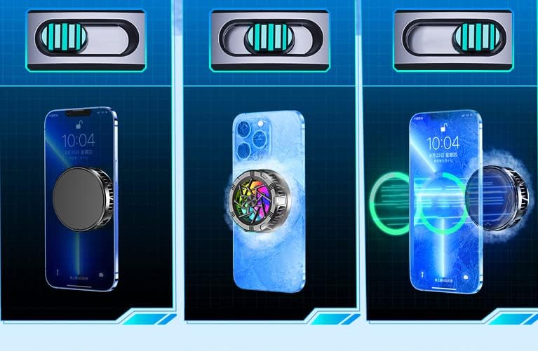 Oyun için Manyetik Telefon Soğutucusu, 30 Ayarlanabilir Modlu Taşınabilir Cep Telefonu Radyatörü,Silika Nano Malzeme,Yüksek