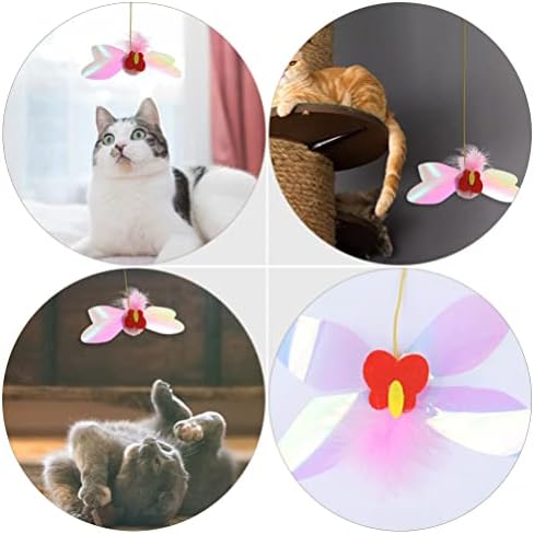Fiyat STOBOK Değnek Oyuncak Kapı Pet Kedi Yusufçuk Oyuncak: 2 adet Kedi Oyuncak Teaser Asılı Yusufçuk Yavru Egzersiz