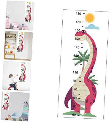 Kisangel 5 Yaprak Çıkartması Tasarım Tedbir Dinozor Sınıf Ölçüm Grafik Büyüme Duvar Kağıdı Sticker Karikatür Kendinden