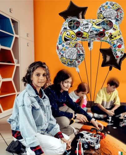 Video Oyunu Balon Uzaktan Kumanda Balon Folyo Mylar Gamepad Seviye Yukarı Oyun Balonlar Erkek Kız Oyun Doğum Günü