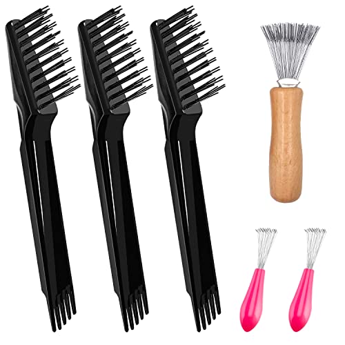 6 ADET Saç Fırçası Temizleyici Tarak Temizleme Fırçası Saç Fırçası Temizleme Temizleyici Metal Tel Tırmık Kaldırmak