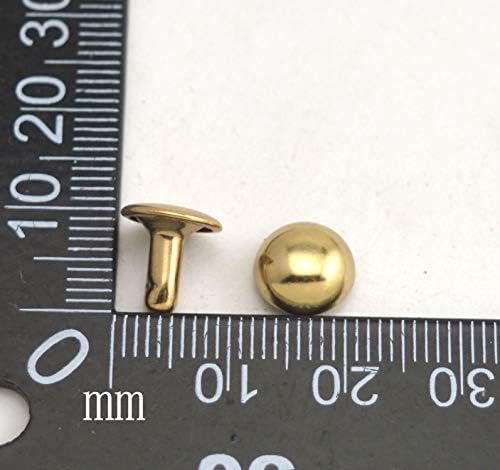 Fenggtonqıı Simli Çift Kap Mantar Perçin Metal Çiviler Kap 9mm ve Sonrası 8mm 100 Takım Paketi