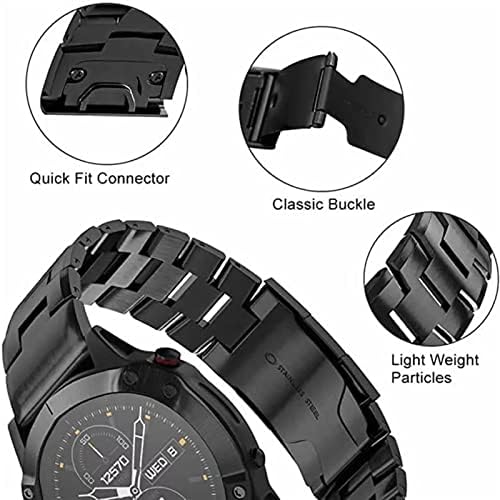 DAİKMZ Hızlı Fit Titanyum Alaşım+Paslanmaz Çelik Kordonlu Saat Garmin için Fenix 7X7 / 6 6X Pro 5X Artı Kayış Band