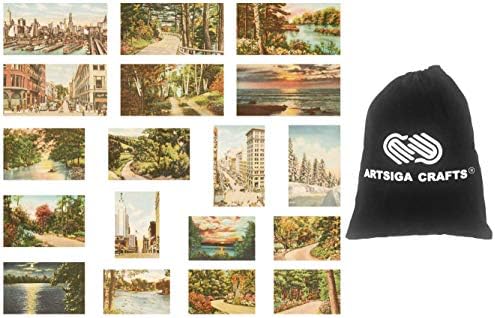 Tim Holtz Idea-Ology Dekoratif Kağıt Parşömen Sahneleri Şeffaf Kartpostal Sahneleri 2 x 7 inç, Paket başına 18 Parçalı