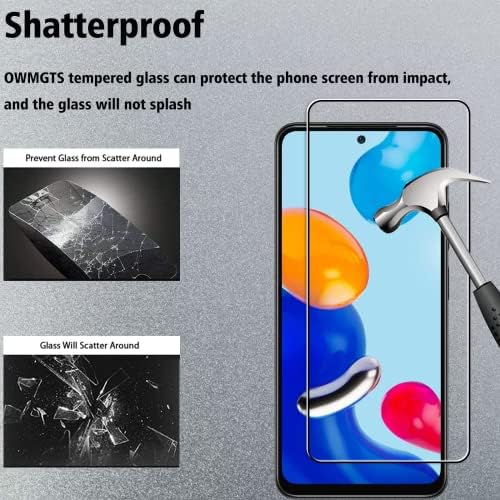 YİSPİRİN [2 Paket] Xiaomi Redmi için Not 11 / 11S Ekran Koruyucu 9H Sertlik Anti-Scratch Temperli Cam koruyucu film