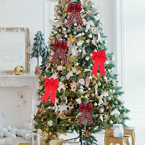 SOIMISS Tatil için Büyük Jant Polyester ile Dekoratif Parti Asılı Yaylar Pretty Ev Yay Noel Büyük Kırmızı Güzel Noel