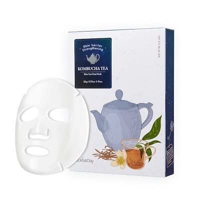 Elıshacoy Cilt Çay Saati Maskesi 12 Kombo Paket ( Yuja, Nane, Kombucha) - 3 Tip Cilt Bakımı Yüz Maskesi, Vegan Cilt