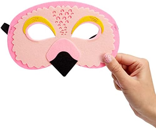MAVİ PANDA 12'li Paket Çocuklar için Keçe Hayvan Maskeleri Orman, Safari Partisi Orman Çocukları için İyilik Doğum
