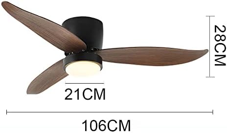ACLBLK 42 inç İskandinav ahşap yaprak Fan ile Fan ışık LED akrilik yemek odası tavan vantilatörü lamba Sadelik demir