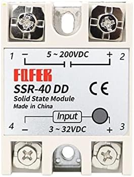 EXCEI 1 Adet SSR-10DD/25DD/ 40DD DC Kontrol DC SSR Beyaz Kabuk Tek Fazlı Solid State Röle Olmadan Plastik Kapak (boyut