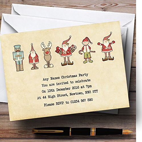 Noel Baba ve Elfler Kurnaz Kişiselleştirilmiş Noel/Yeni Yıl / Tatil Partisi Davetiyesi.
