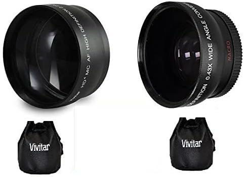 2-PC Lens KİTİ YÜKSEK ÇÖZÜNÜRLÜKLÜ TELEFOTO ve Geniş Açı canon lensi VIXIA HF G20 G30