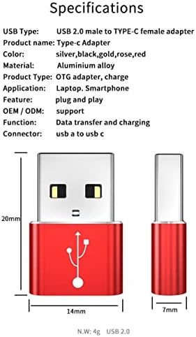 Astrohaus Akıllı Daktilo (3. nesil) ile Uyumlu BoxWave Adaptörü (BoxWave Adaptörü) - USB-A'dan C'ye Port Değiştirici