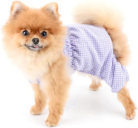 Ayaklı PAİDEFUL Köpek Pijamaları Küçük Köpekler için Sevimli Ekose Pijamalar Sevimli Kediler Kız Tulumları Gömlek