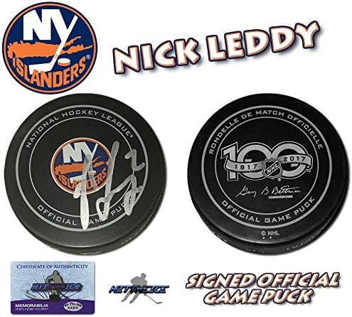 Nick Leddy, New York Islanders Resmi Oyun Diskini İmzaladı - COA İmzalı NHL Diskleri