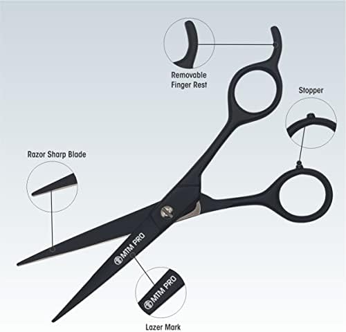 MTM PRO Kuaförlük Makas Saç Makas, 6.5 İnç Saç Kesme Makas, prim Paslanmaz Çelik Jilet ile Keskin Kenar Bıçak & Salon