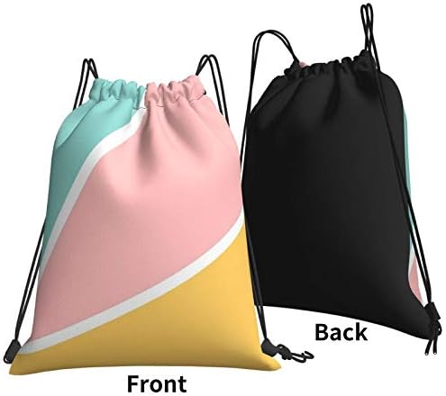 JMLYQS Gökkuşağı Spor büzgülü sırt çantası Kadınlar için Pembe ipli çanta Sackpack Cinch Spor Salonu için Alışveriş