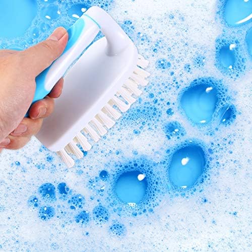 DOITOOL 2 Adet Demir Tipi Fırçalama Fırçaları Basit Ayakkabı Saplı Fırçalar (Mavi Beyaz) banyo Aksesuarları