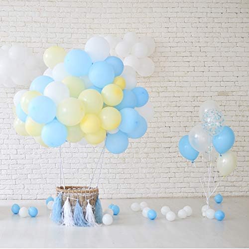 Pastel Mavi Balonlar Kiti Lateks Parti Balonları 12 inç 5 inç 80 adet Macaron Bebek Duş Mavi Balon Doğum Günü Partisi