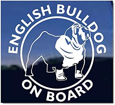 Gemide ingilizce Bulldog ~ Köpek Vinil Pencere Otomatik çıkartma