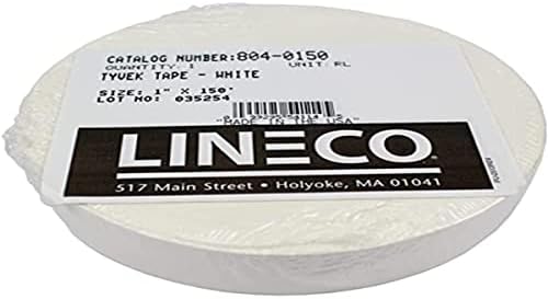 Lineco Basınca Duyarlı Polietilen Tyvek Bant, 1 x 150 ft, Beyaz, 1 Rulo Ortalama LIN-804-0150
