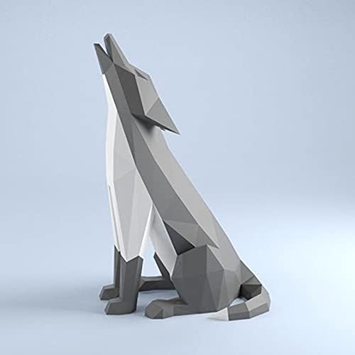 WLL-DP Uluyan Kurt Modelleme kendi başına yap kağıdı Model Kağıt Heykel 3D Geometrik Ev Dekorasyon Papercraft El Yapımı