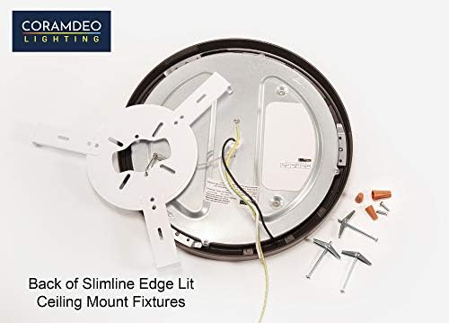 CORAMDEO 11 inç LED Dekoratif Düşük Profilli Gömme Montajlı Tavan Armatürü, Renk Sıcaklığı Seçme Anahtarı, Dahili