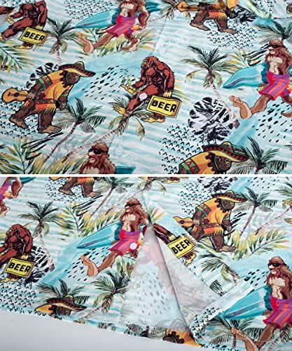 MİKENKO Komik havai gömleği Tropikal Kısa Kollu Yaz Plaj Düğme Aşağı Bira Bigfoot havai gömleği s Erkekler için 3XL