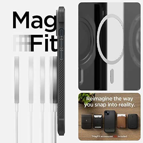 Spigen Sağlam Zırh (MagFit) [Aşırı Koruma Teknolojisi] iPhone 14 Kılıfı için Tasarlandı (2022) - Mat Siyah