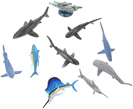 Cııeeo 10 adet Hayvan Modeli Çocuk Oyuncak Okyanus Hayvan Oyuncaklar Balık Süsleme Plastik Heykelciği Numarası