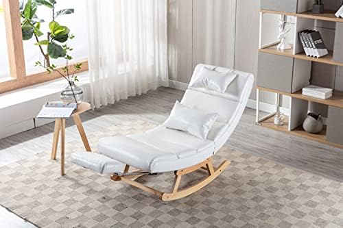 i-POOK Sallanan Sandalye, Yüksek Sırtlıklı ve Geri Çekilebilir Tabure ile Modern Döşemeli Koltuk Oturma Odası için