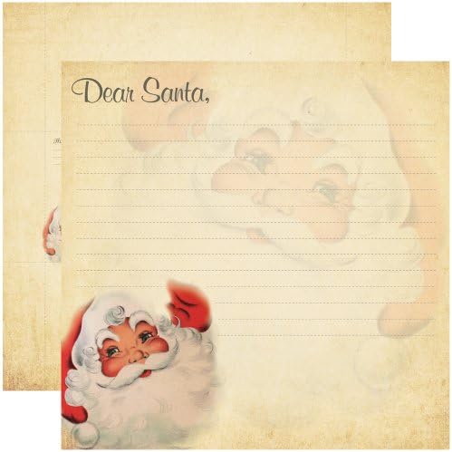 Sevgili Noel Baba'yı Hatırlayın 12 x 12 inç Çift Taraflı Koleksiyon Defteri Kağıdı, Sevgili Noel Baba